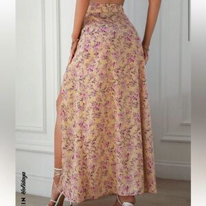 Floral Pink Maxi Skirt